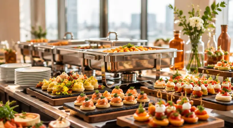 Professionelles Catering-Buffet für Business-Events