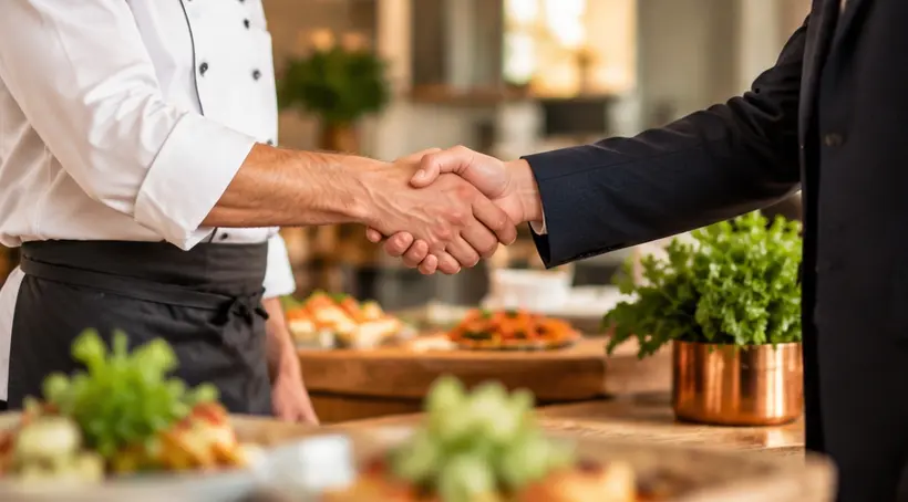 Catering-Partner bei der Zusammenarbeit mit einem Catering-Unternehmen